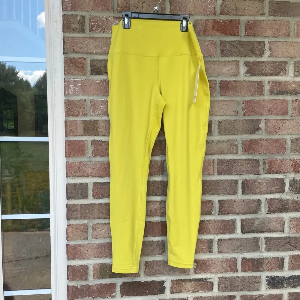 Lululemon yellow Align High Rise Leggings 28” inseam NWT 12 - Picture 1 of 10